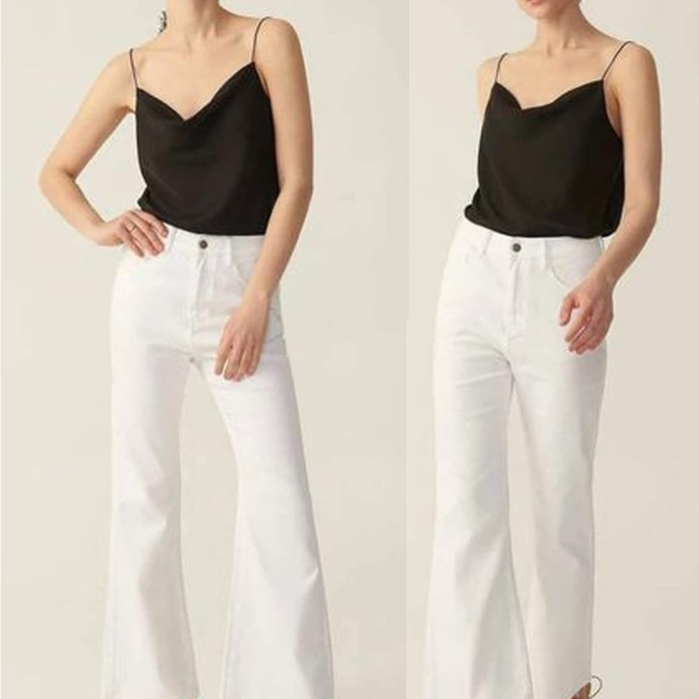 Black Cowl Neck Camisole Tank Top
